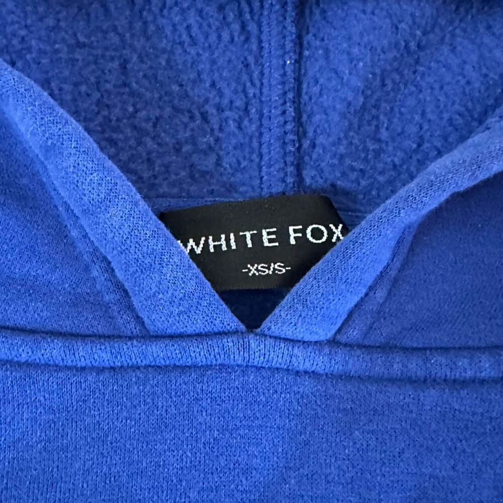 White-fox-boutique Women's Blue and Navy Hoodie - Picture 3 of 3